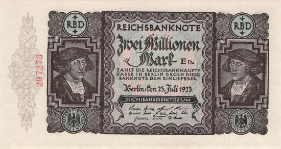 2 Millionen Mark 1923 ro.89b Da